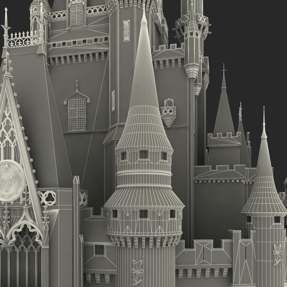 3d Cinderella Castle Model