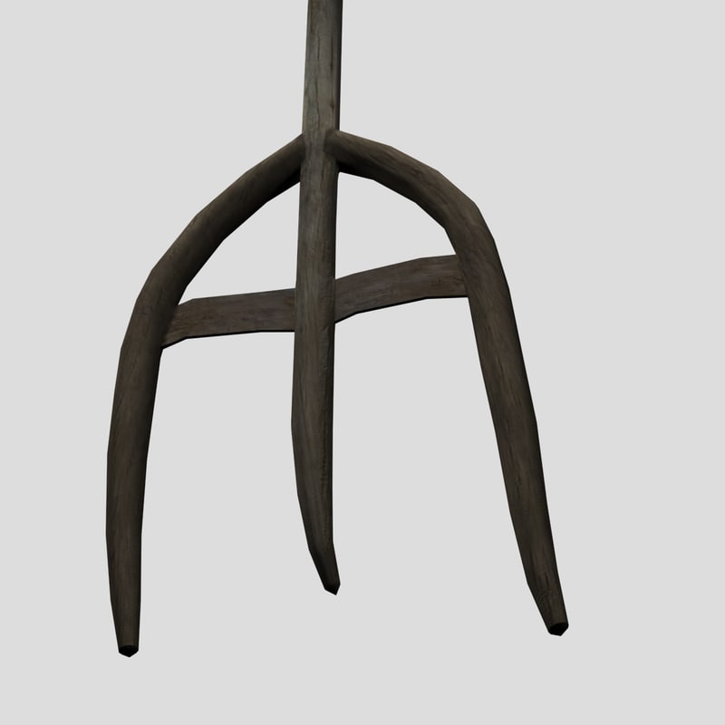 old wooden forks 3d model