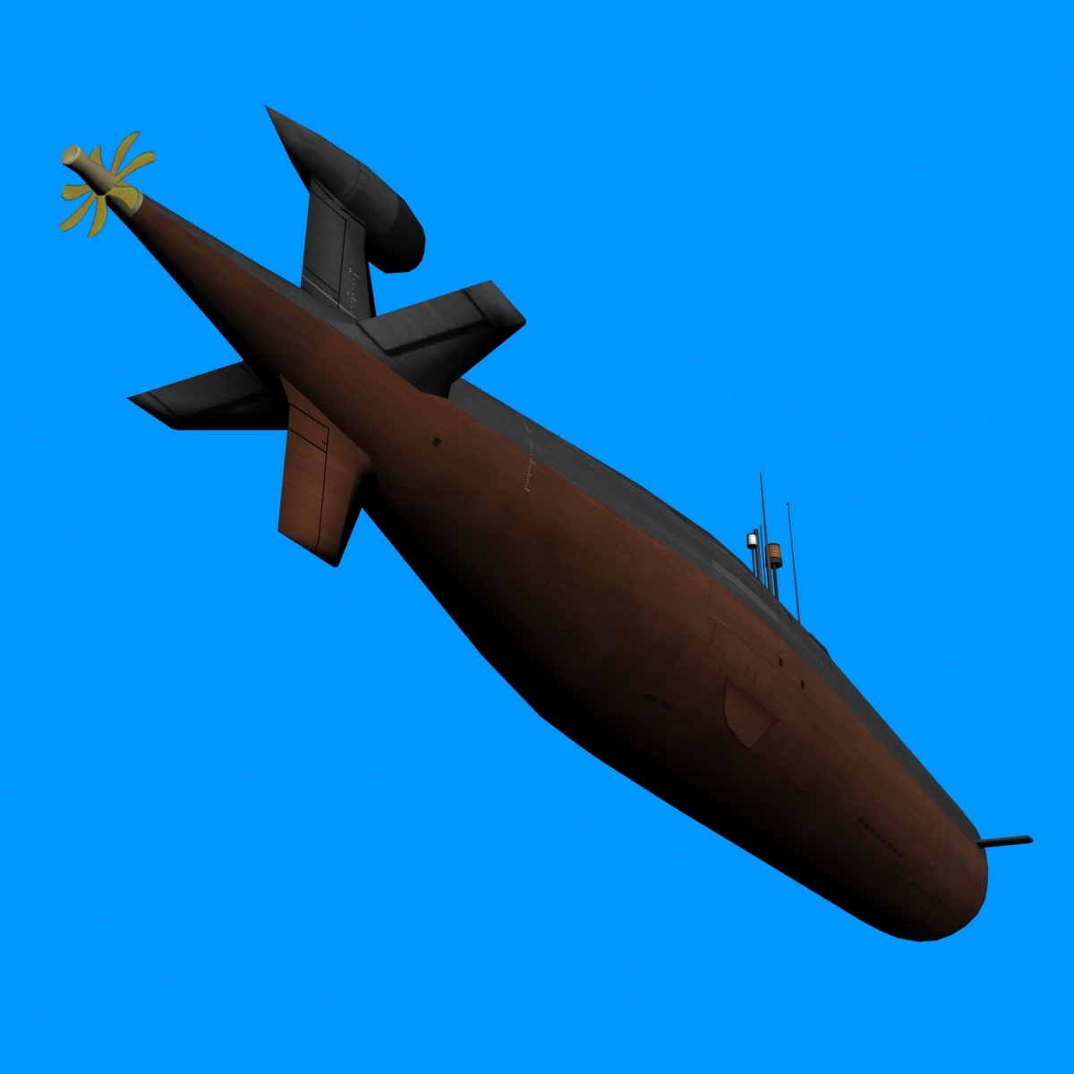 971 Akula Attack Submarine 3d Max