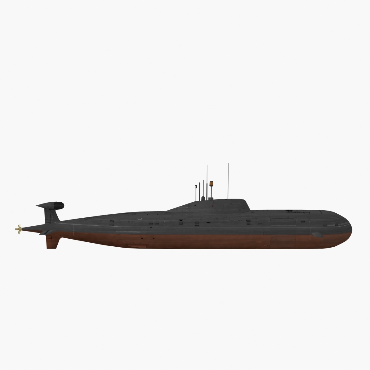 971 akula attack submarine 3d max