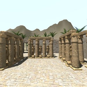 egyptian temple 3d model