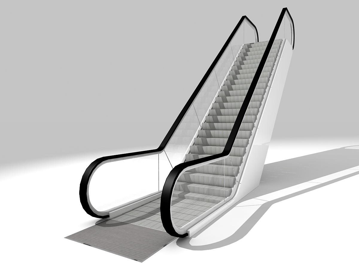 3d walkway escalator model