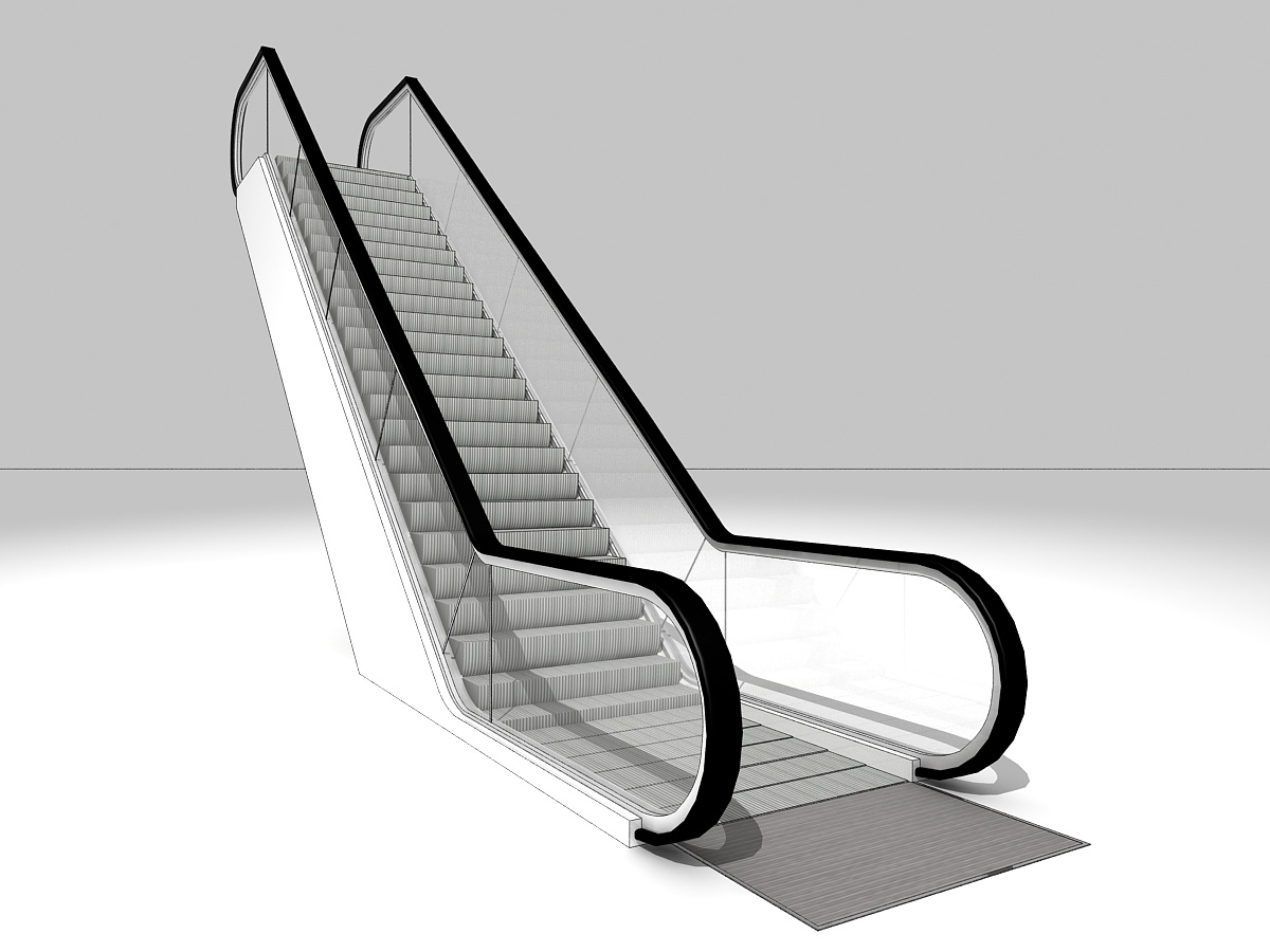 3d walkway escalator model