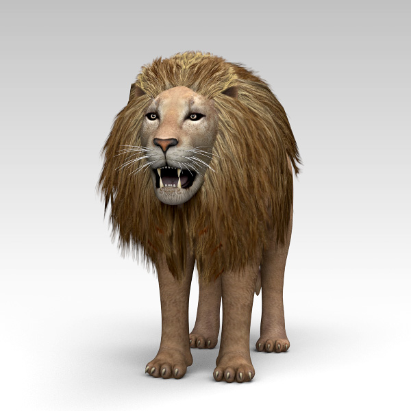 lion 3d 3ds