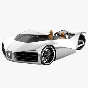 3d peugeot velocite eco concept car model