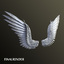 3d model bird angel wings
