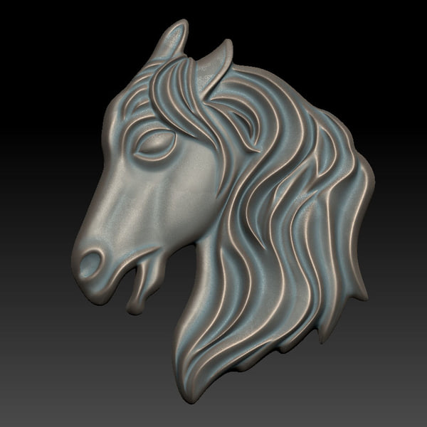 3d horse relief model