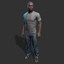 free male character 3d model