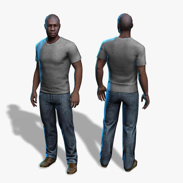 free male character 3d model