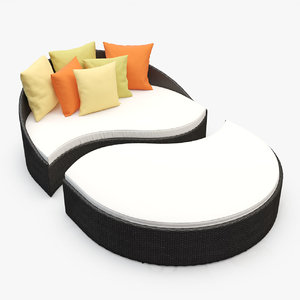 mystique rattan furniture 3d model