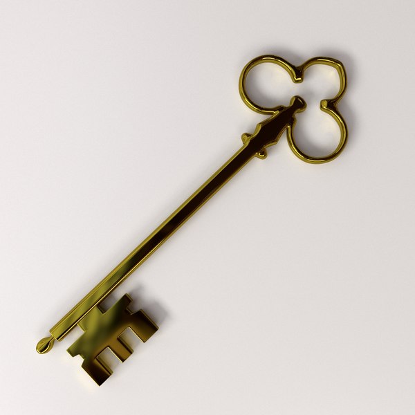 golden key 3d model