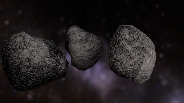 space rocks 3d model