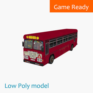 3d ashok leyland bus low-poly model