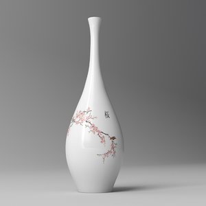 3d model japanese bottle