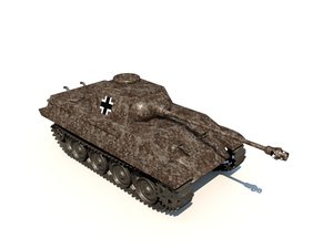 panther tank panzer 3d c4d