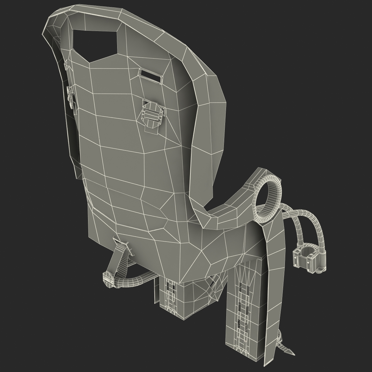 3d model bike child seat