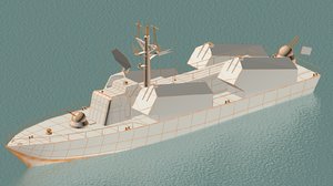 3d model project osa missile boats