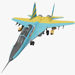 russian fighter aircraft mig-29 3d model