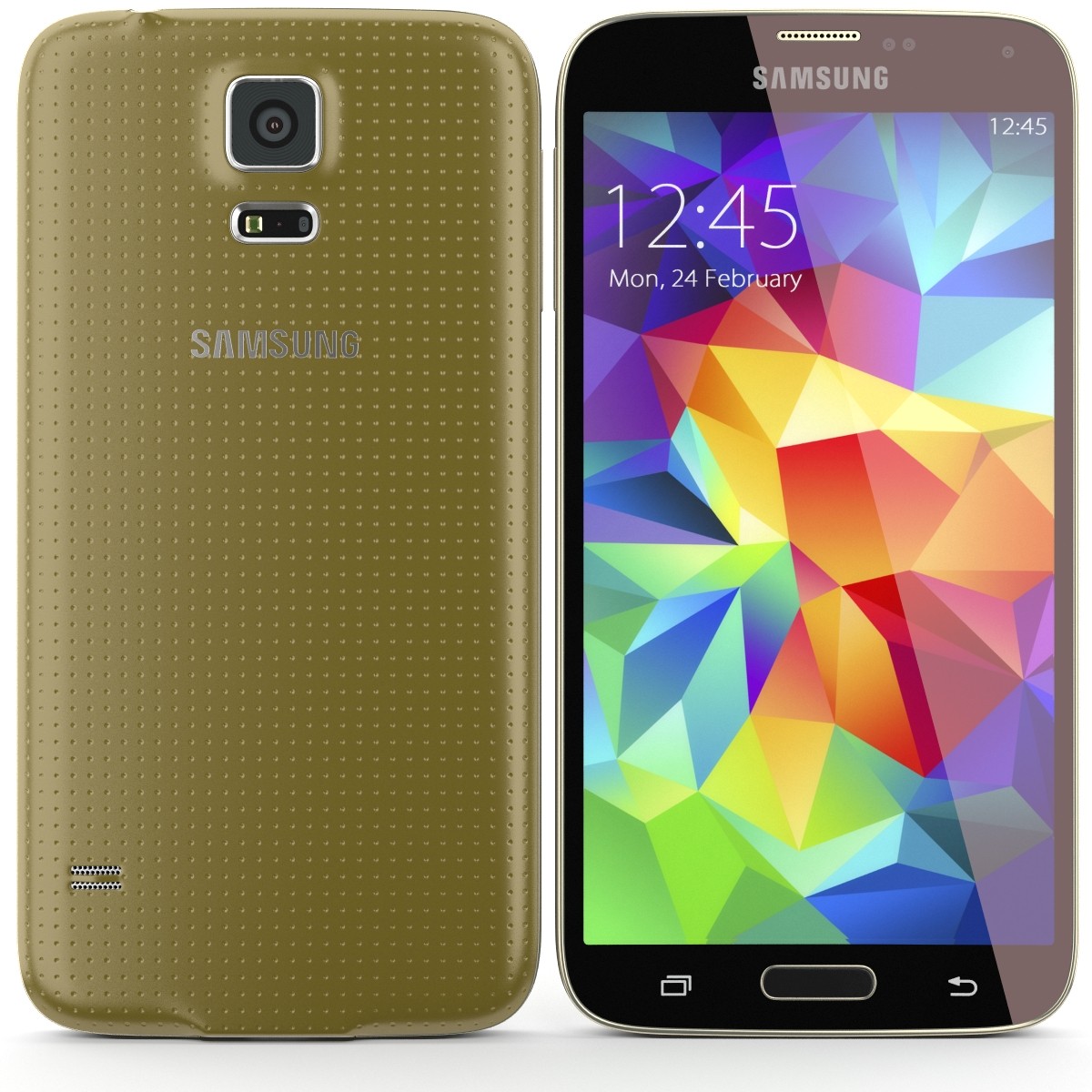 3d samsung galaxy s5 gold