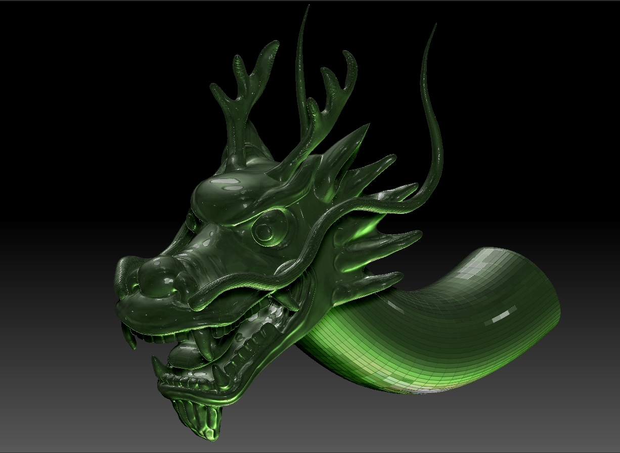 3d head chinese dragon model