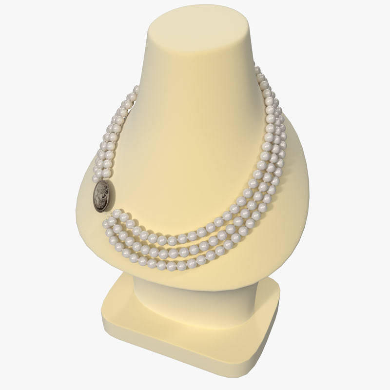 3d jewellery display bust necklace