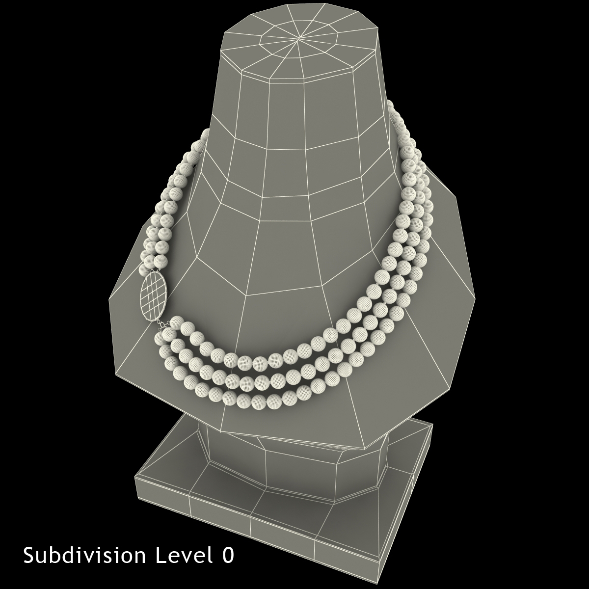 3d jewellery display bust necklace