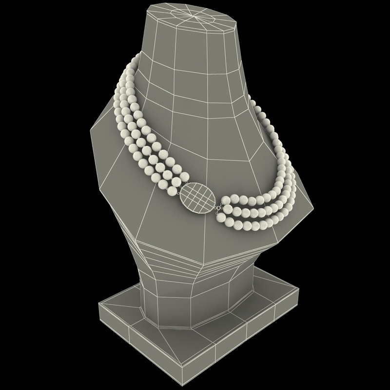 3d jewellery display bust necklace