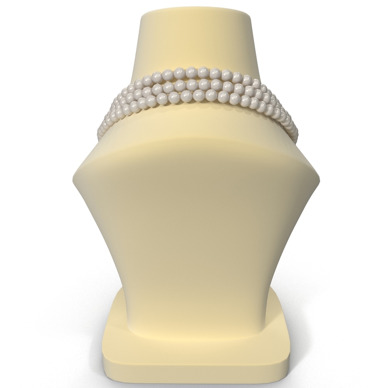 3d jewellery display bust necklace