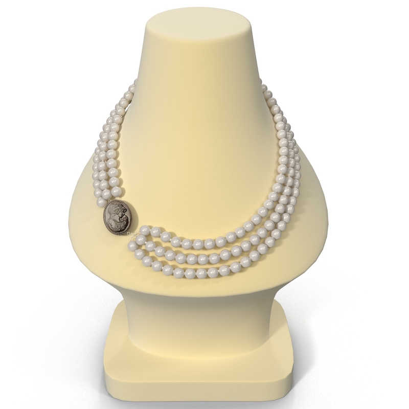 3d jewellery display bust necklace