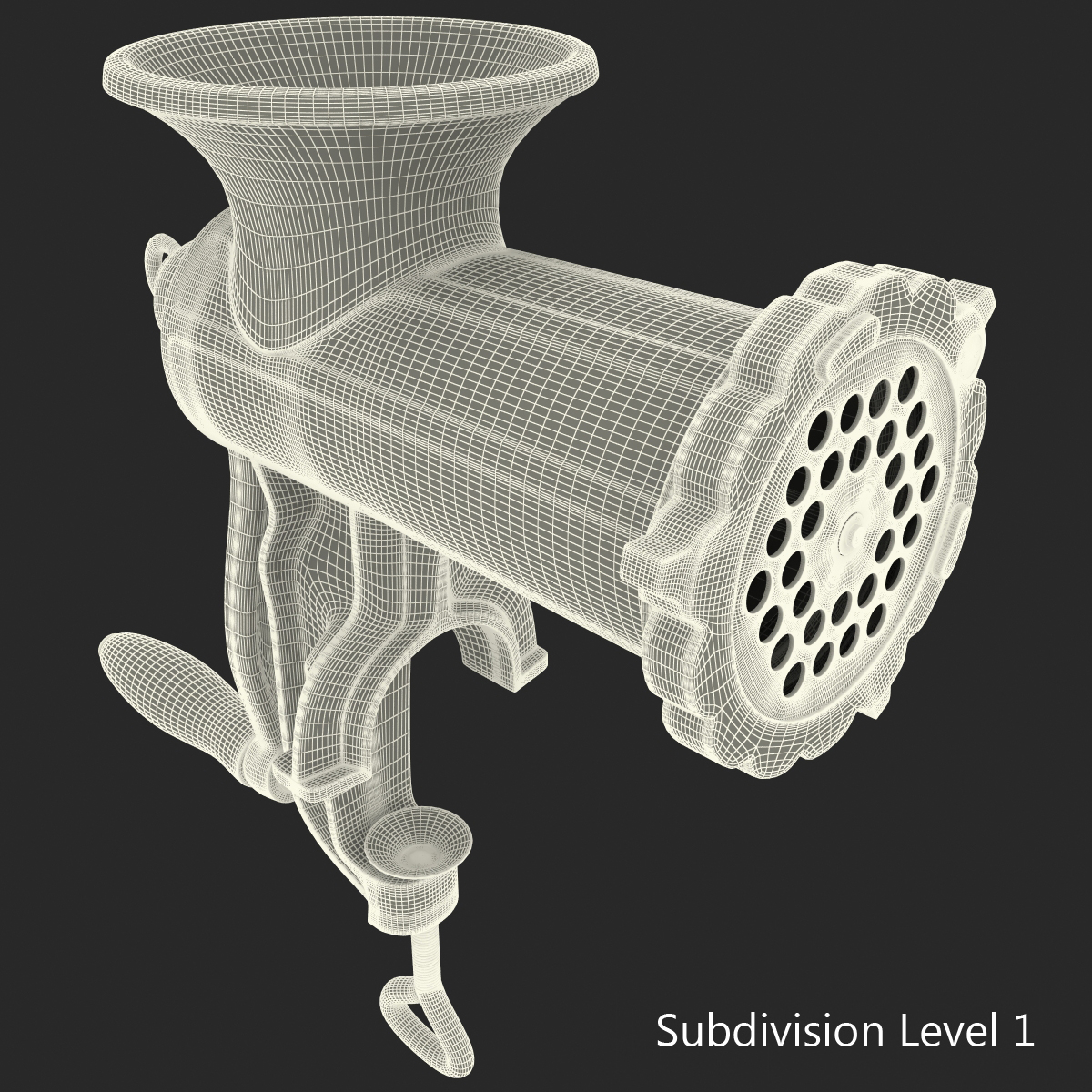 3d model manual meat grinder