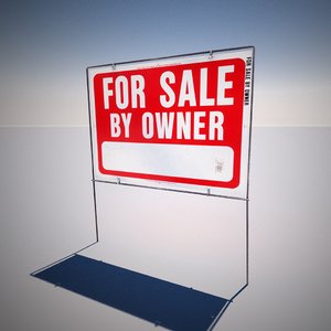 3d sale yard sign model