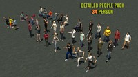casual people pack 34 3d model
