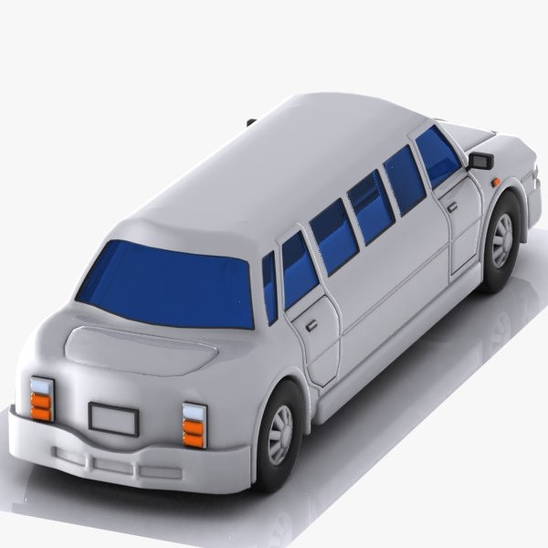 3d model cartoon limousine limo