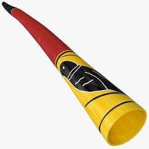 wind instrument didgeridoo 3d model