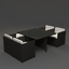 furniture set rattan 3d model