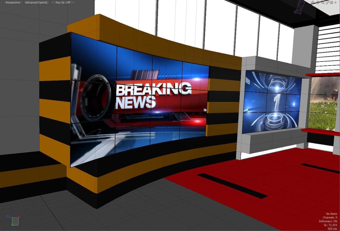 news studio room set x