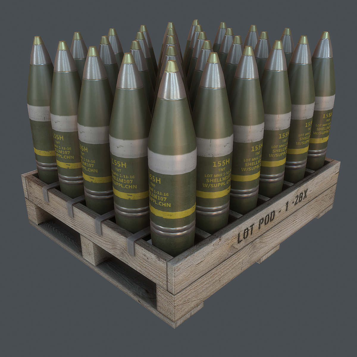 3dsmax artillery shells