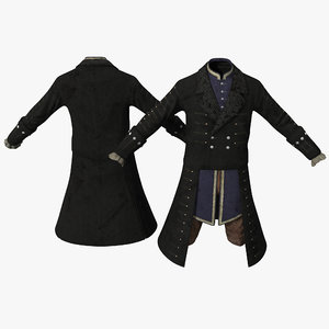 18th century mens costume 3d max