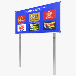 3ds max highway signage 3