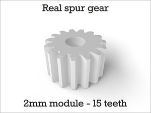 3ds real spur gear 2mm