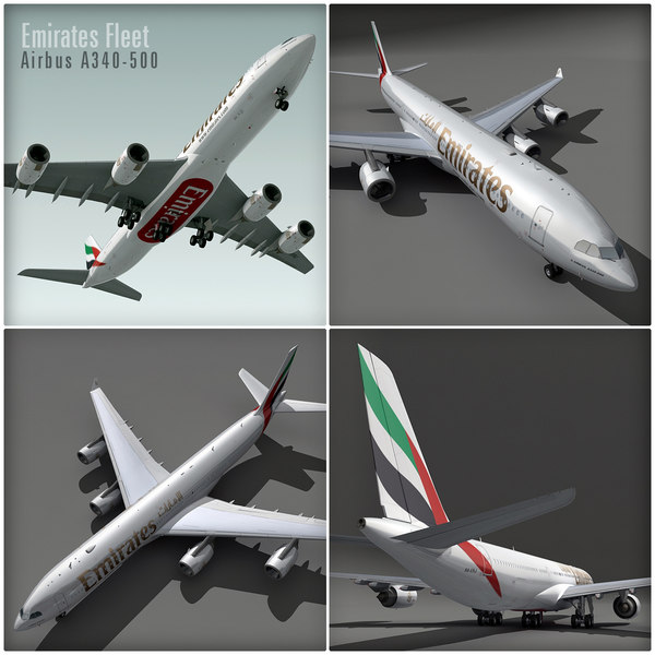 Plane Emirates Fleet Airbus 3d Max