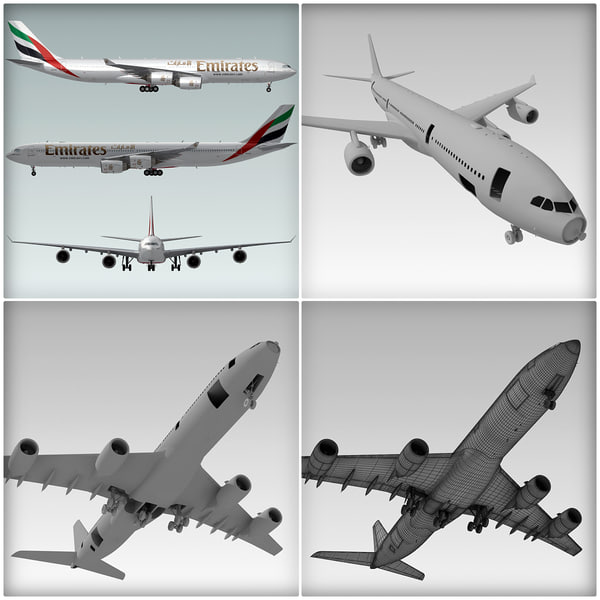 Plane Emirates Fleet Airbus 3d Max