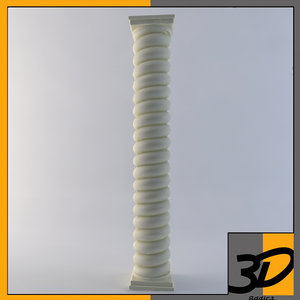 free roped column 3d model