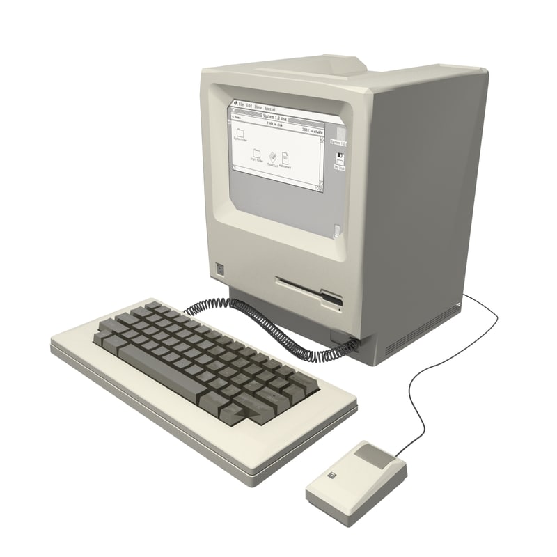 3d model of old computer