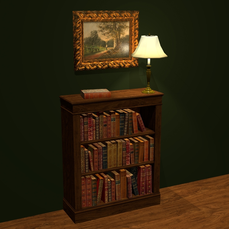 blend traditional bookcase lamps books