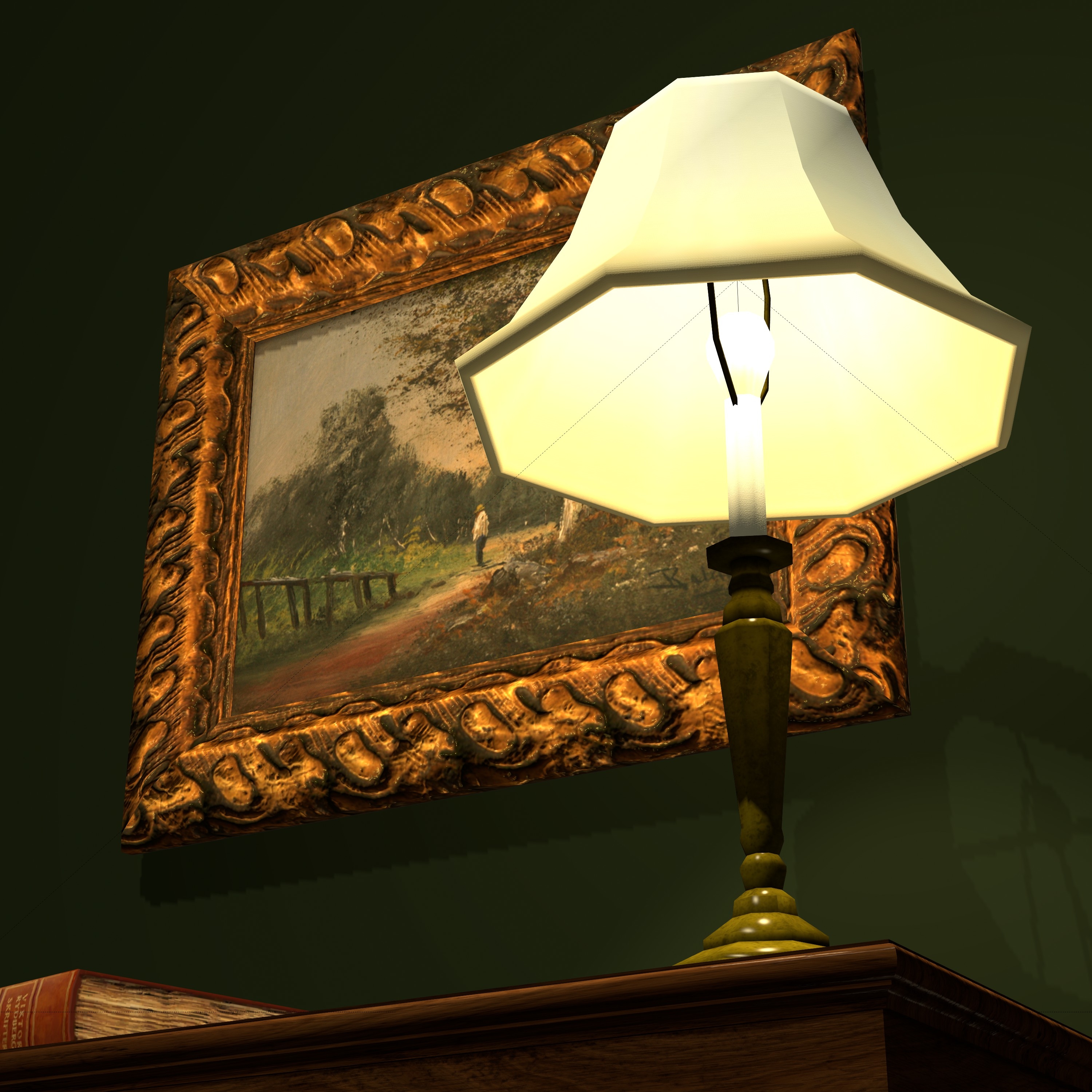 blend traditional bookcase lamps books