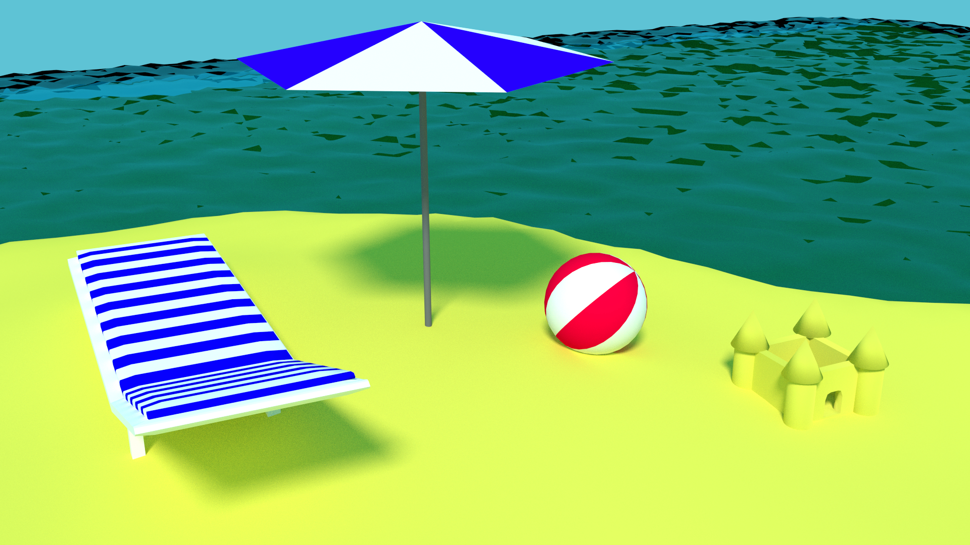 3d model beach ball