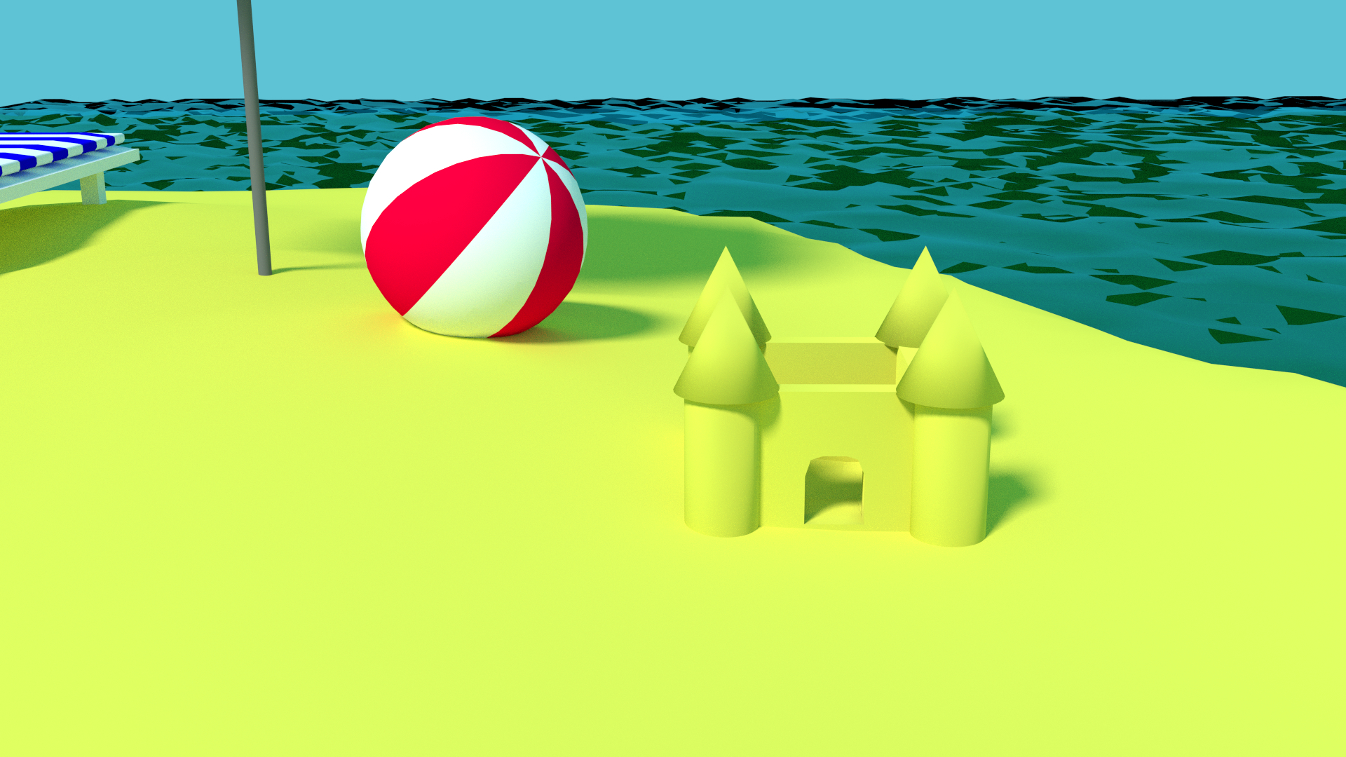 3d model beach ball