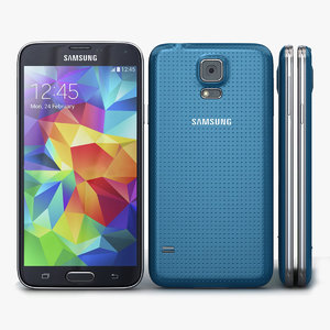 samsung galaxy s5 blue 3d model