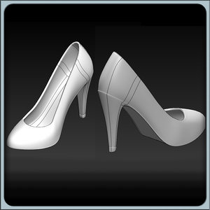 3d igs women shoe solidworks model
